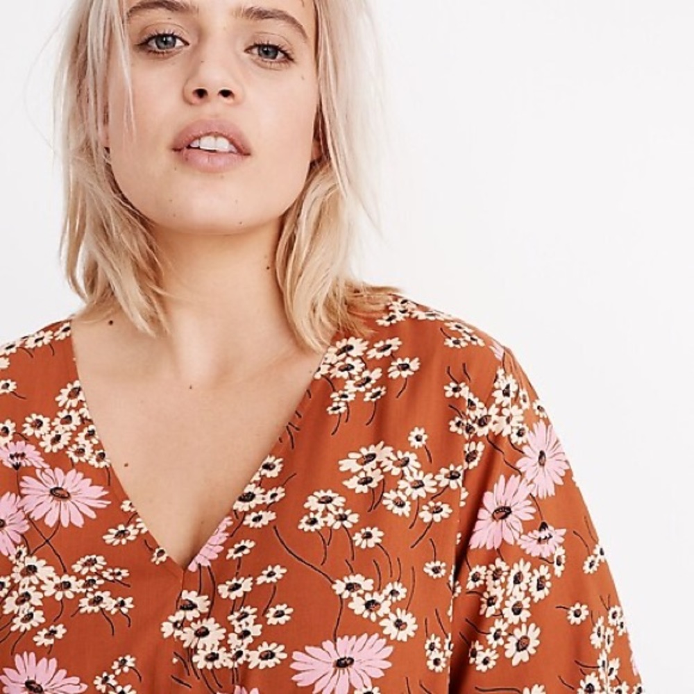 Madewell Floral Knot Top